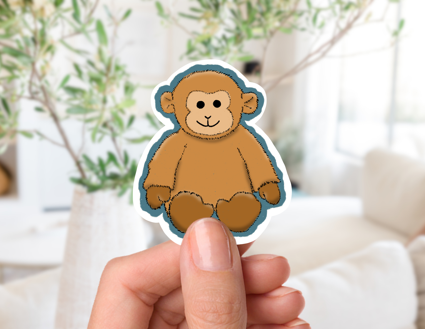 Peanut the Monkey Sticker