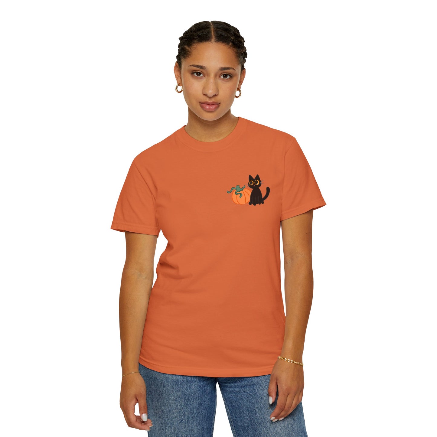 Black Cat and Pumpkin Tee