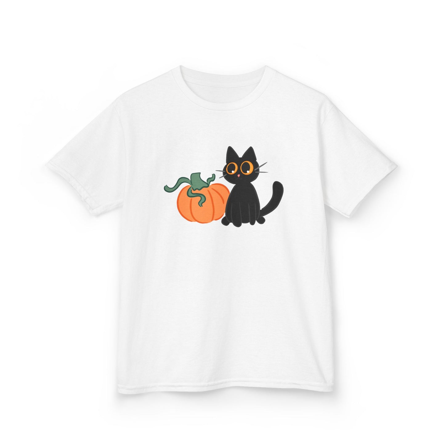 Black Cat and Pumpkin Kids Tee