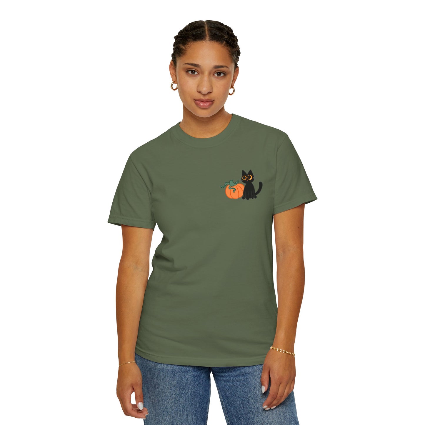 Black Cat and Pumpkin Tee