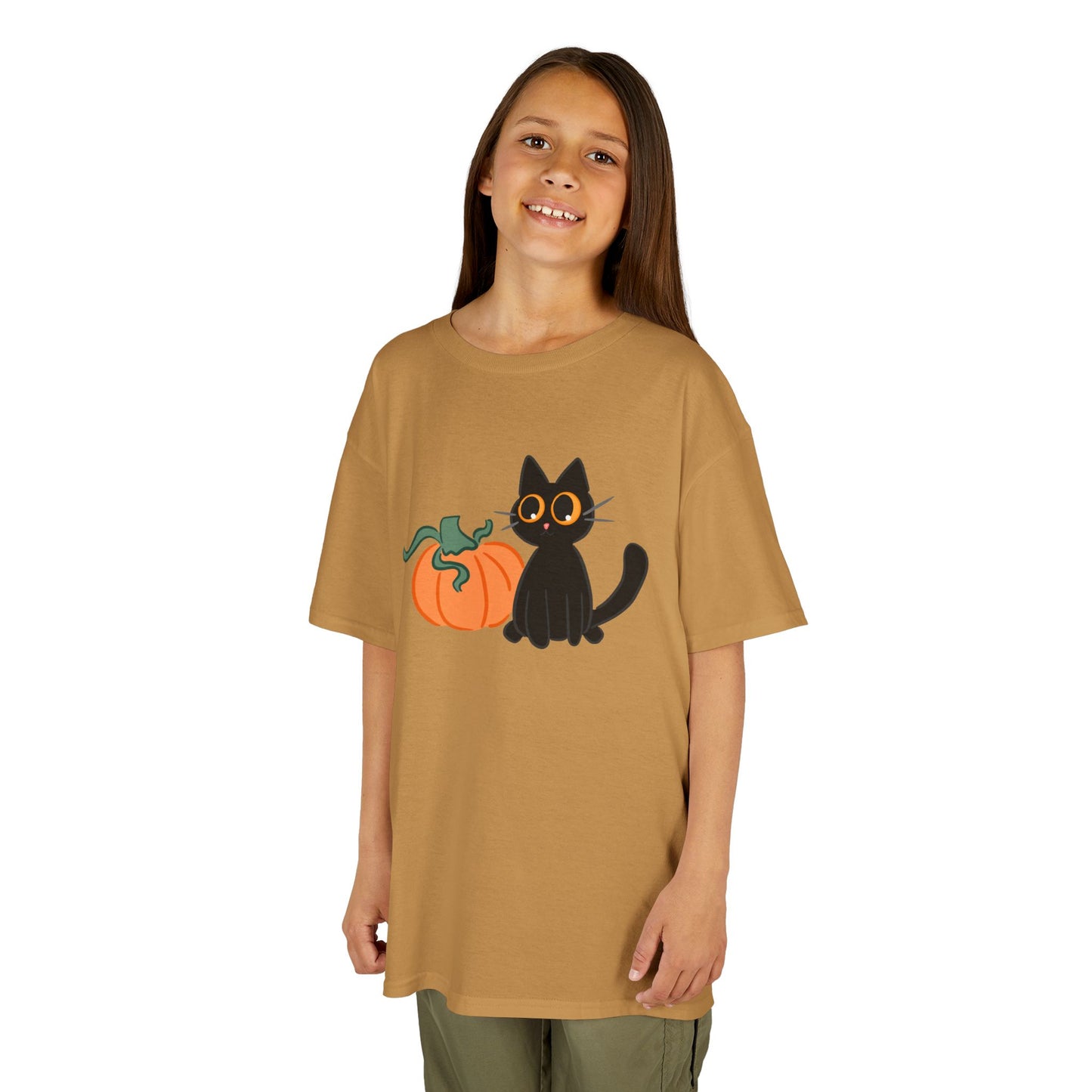 Black Cat and Pumpkin Kids Tee