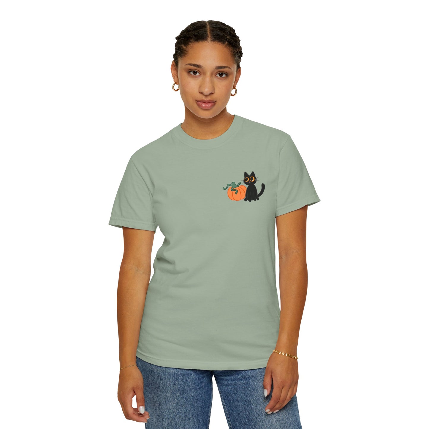 Black Cat and Pumpkin Tee