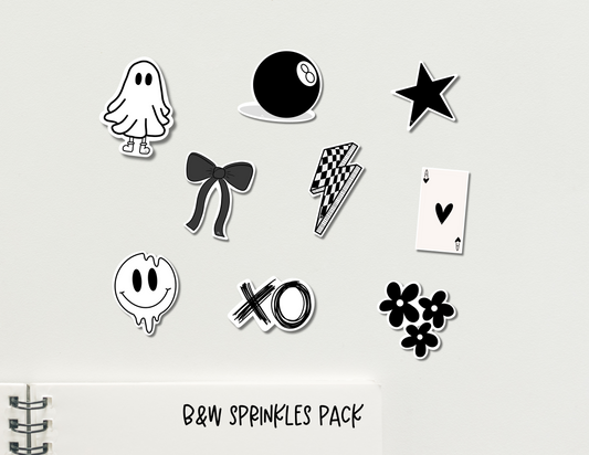 B&W Sprinkles (Mini Stickers)