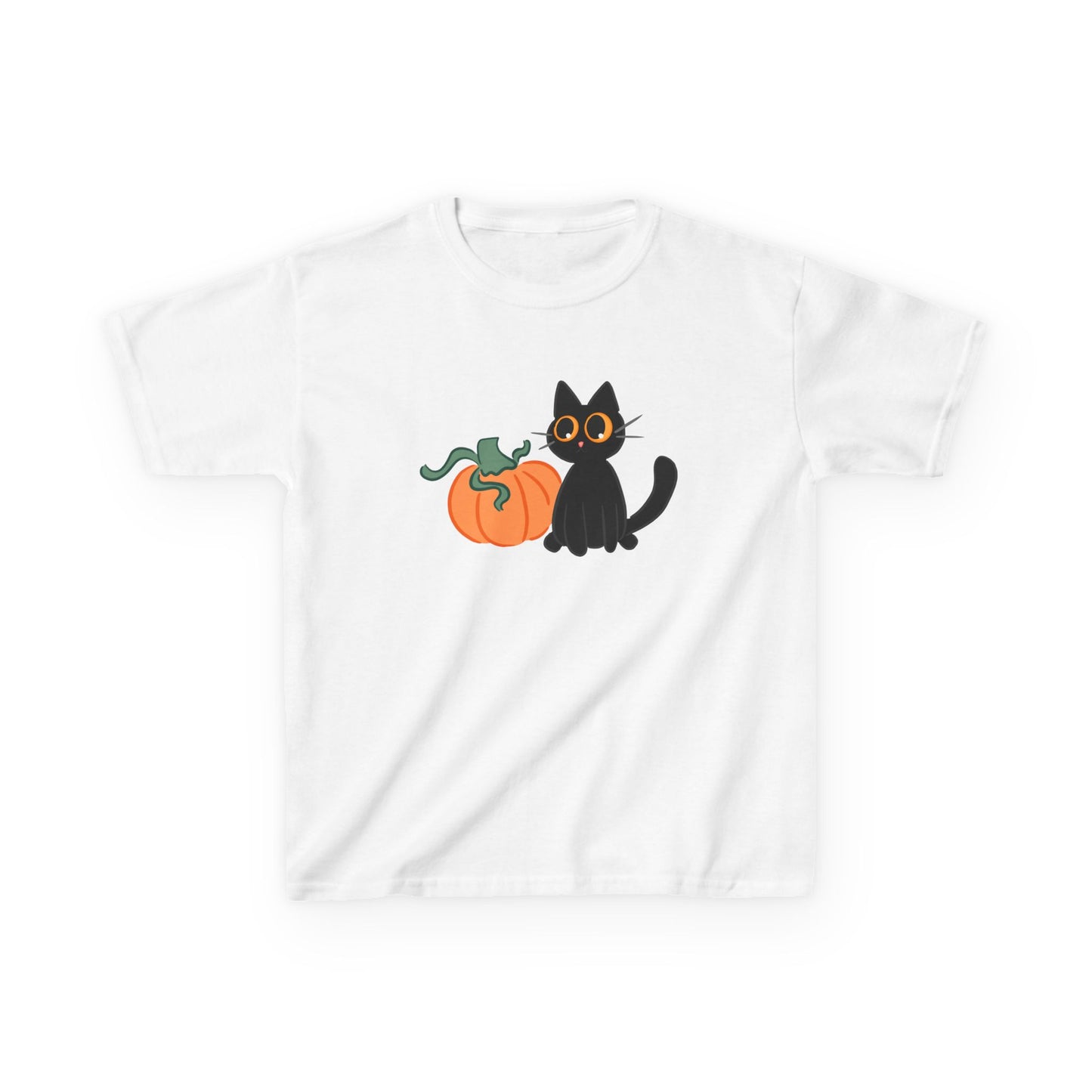 Black Cat and Pumpkin Kids Tee