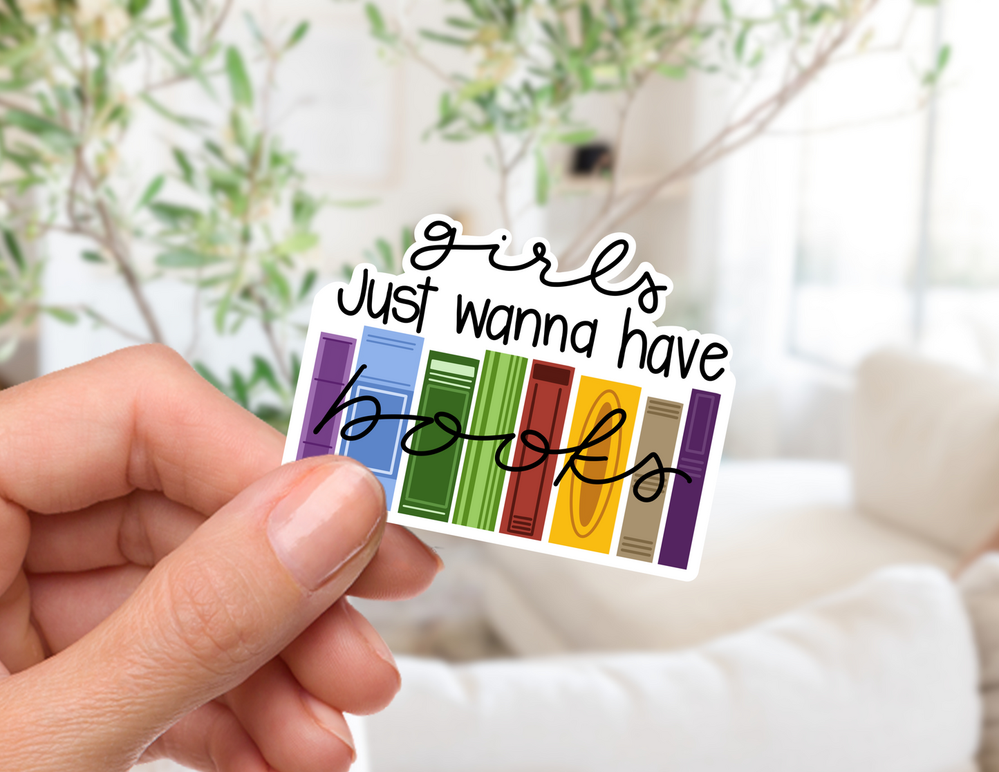 Girls and Book Sticker