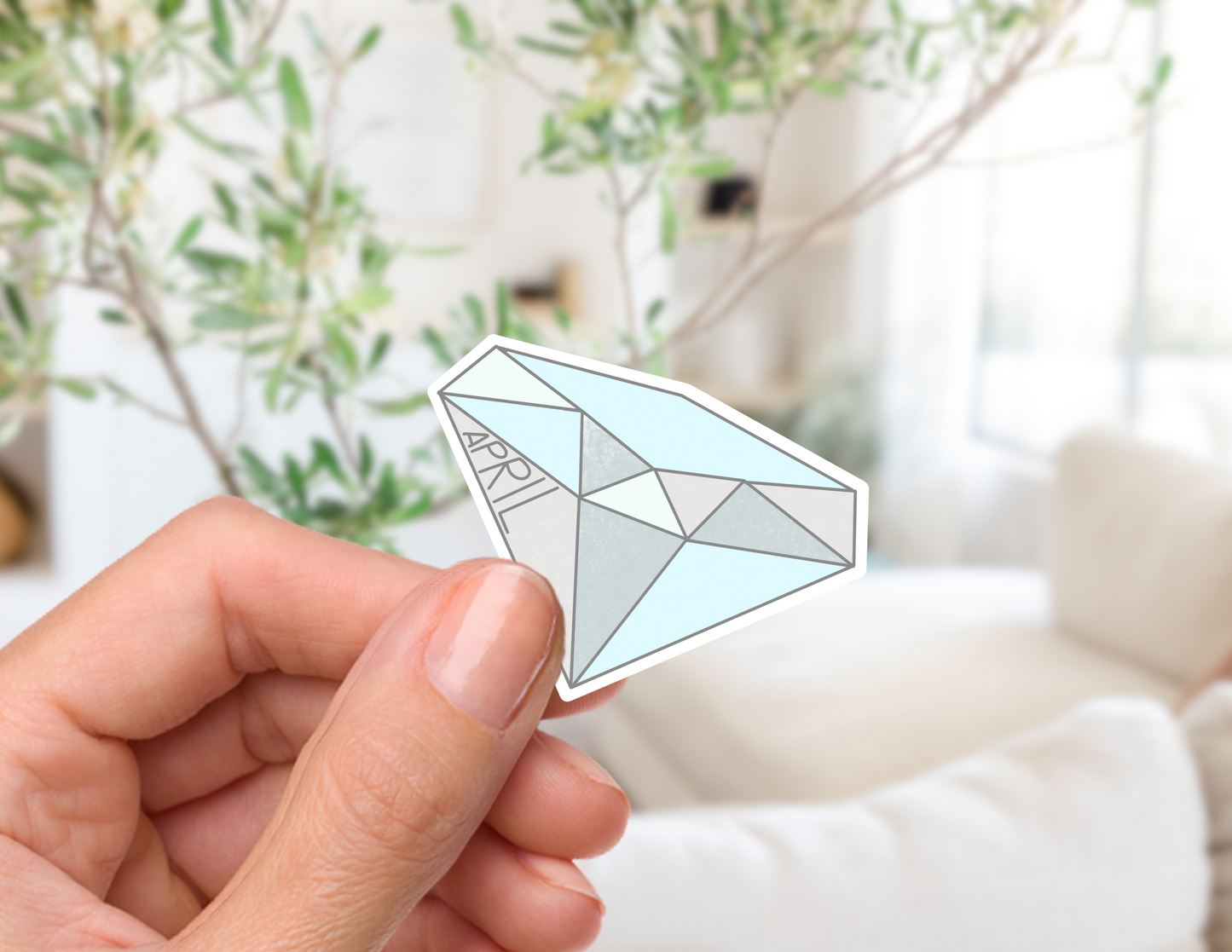 Diamond (April) Gemstone Sticker