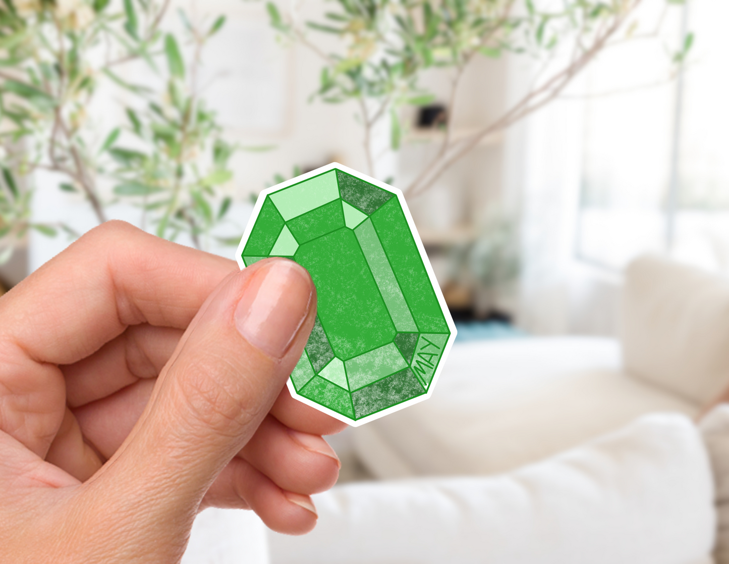 Emerald (May) Gemstone Sticker