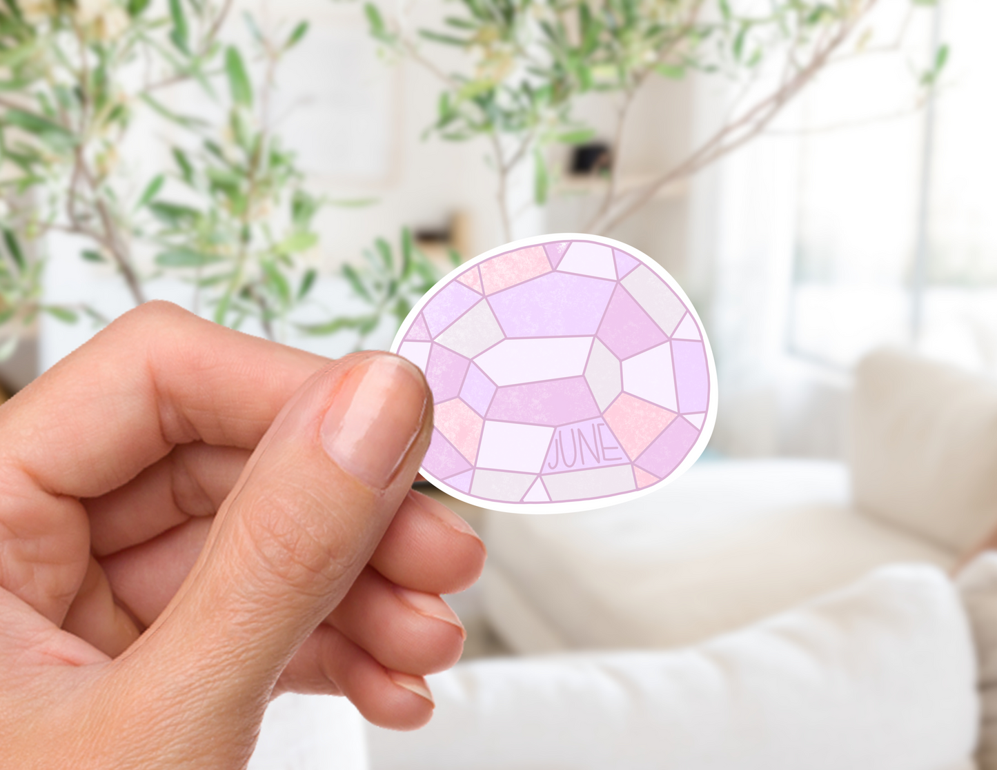 Moonstone (June) Gemstone Sticker