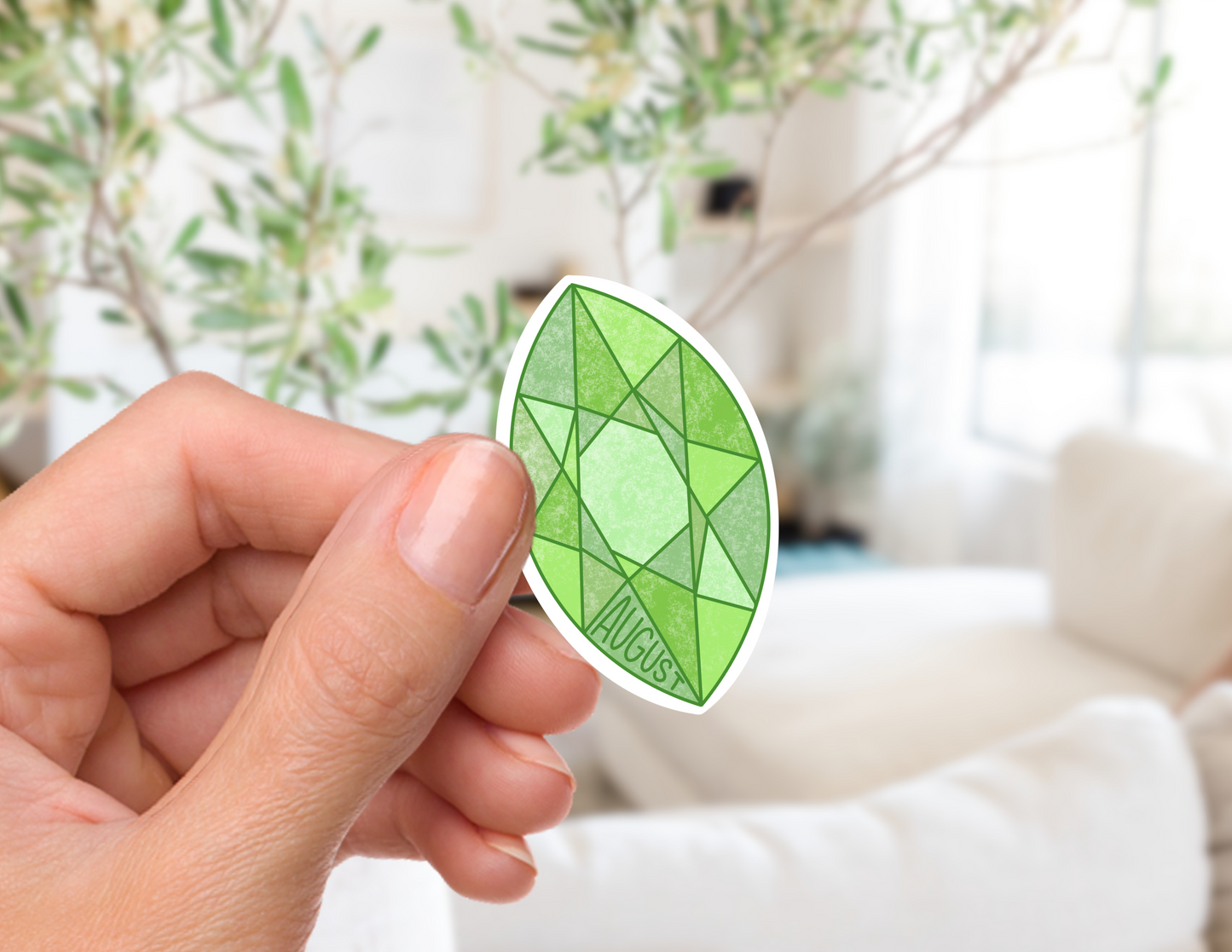 Peridot (August) Gemstone Sticker