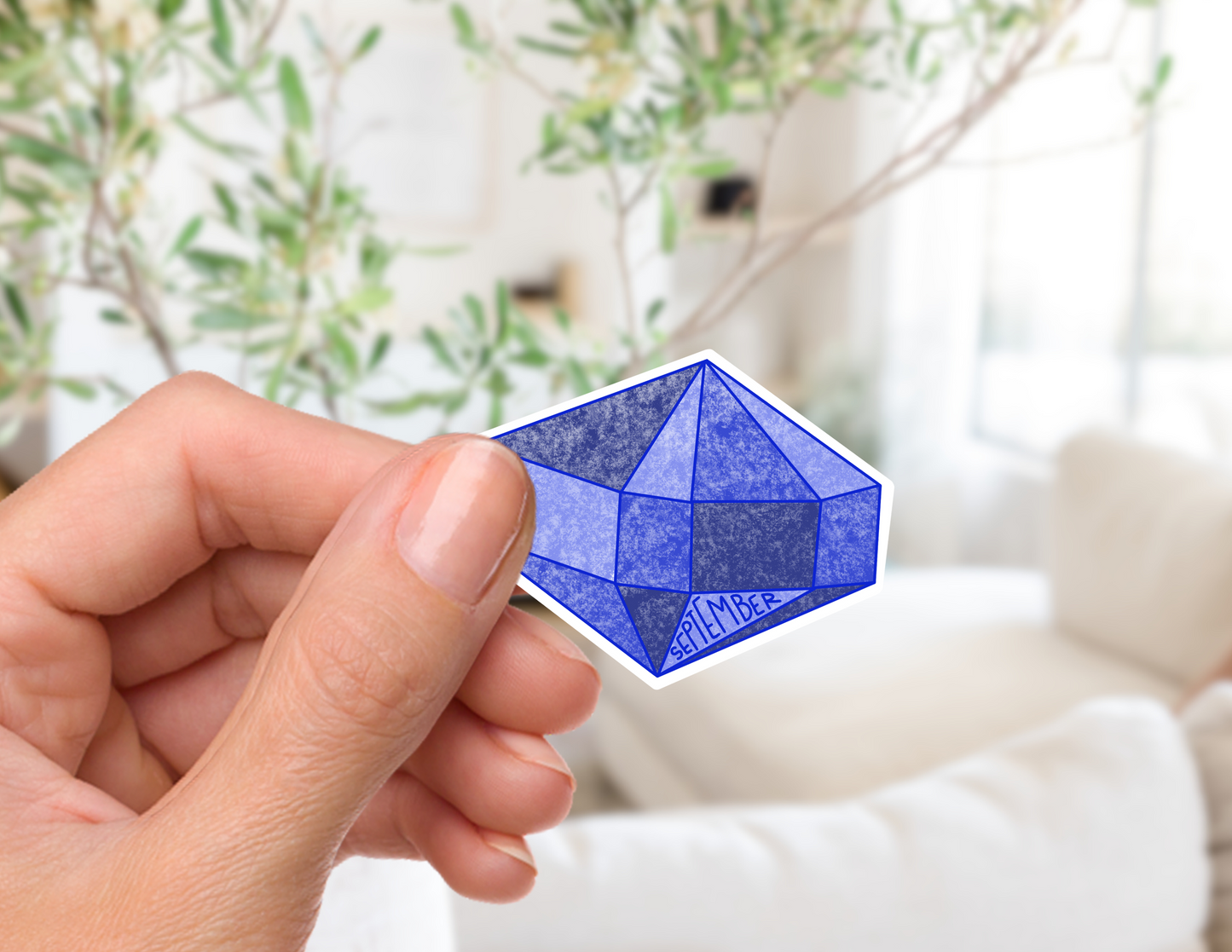 Sapphire (September) Gemstone Sticker