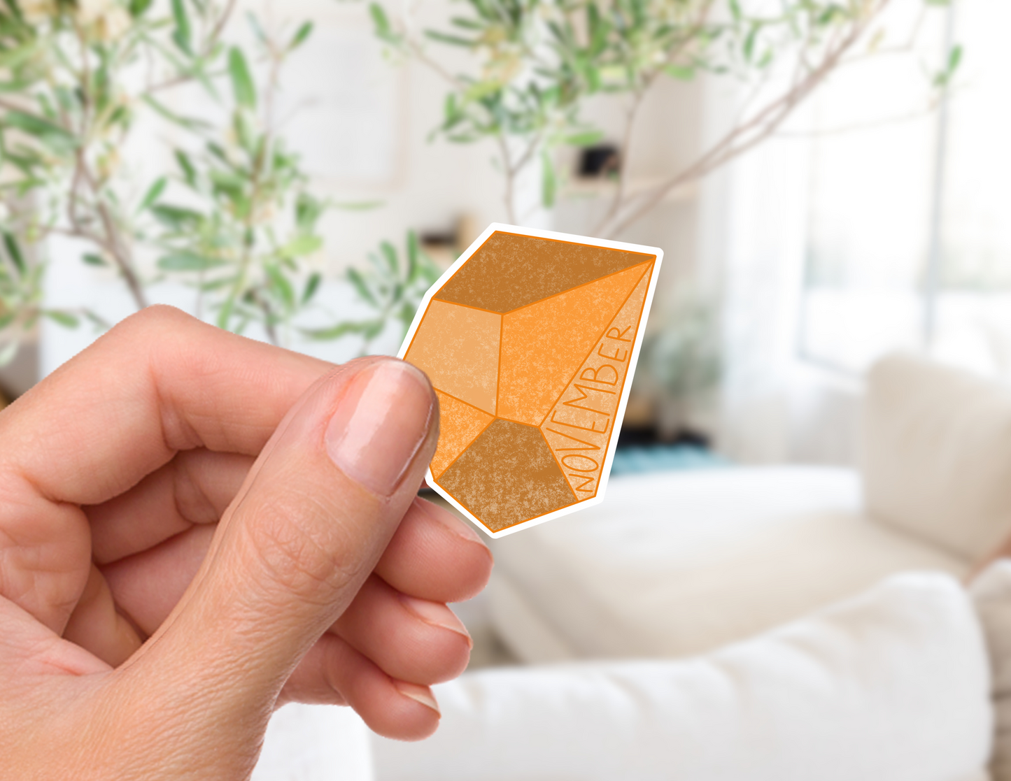 Topaz (November) Gemstone Sticker