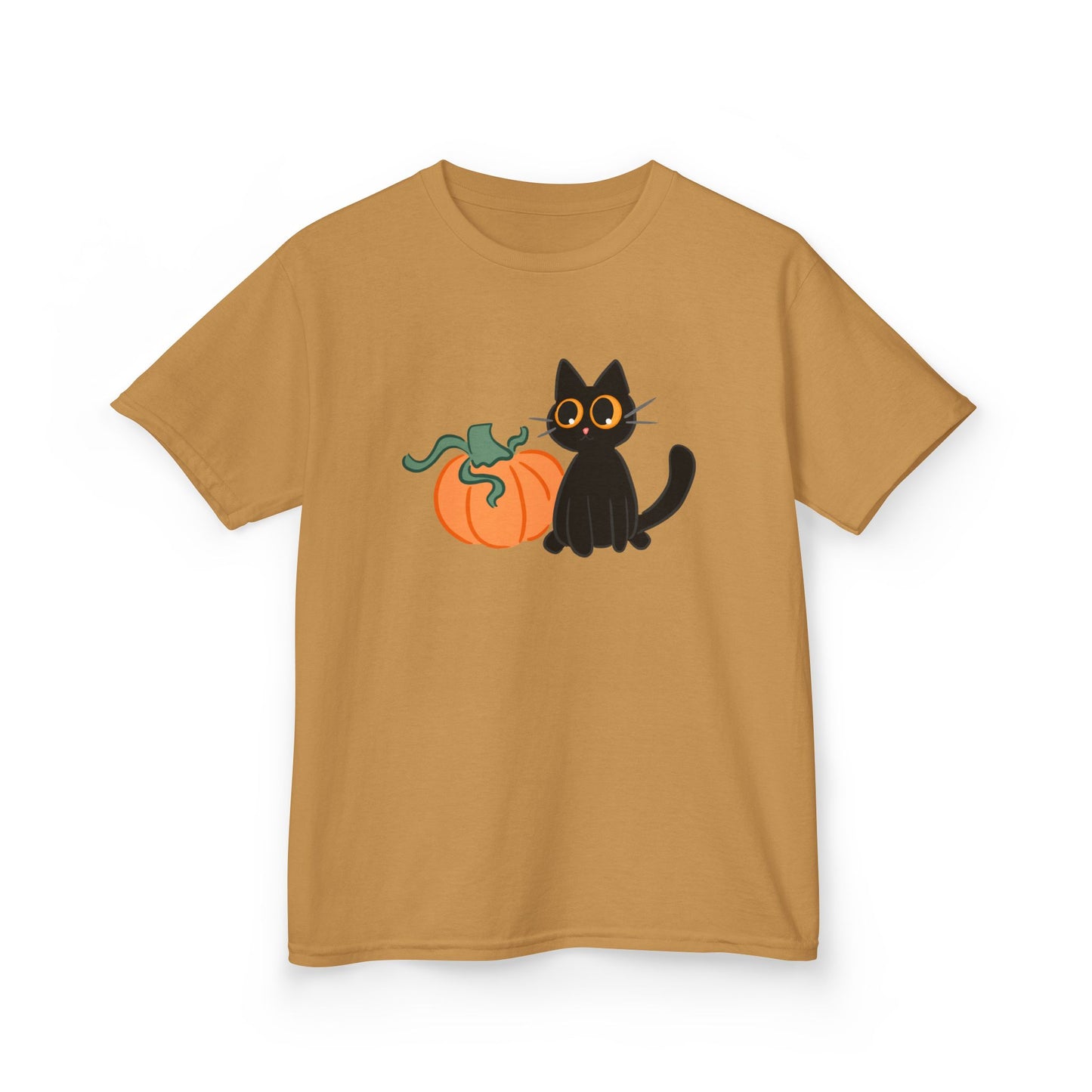 Black Cat and Pumpkin Kids Tee