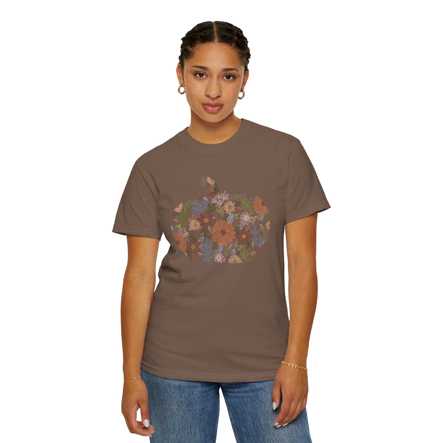 Floral Pumpkin Fall Tee