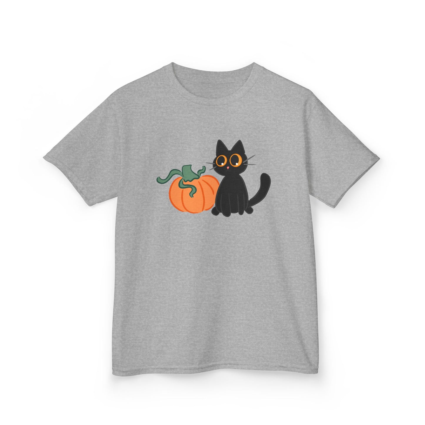 Black Cat and Pumpkin Kids Tee
