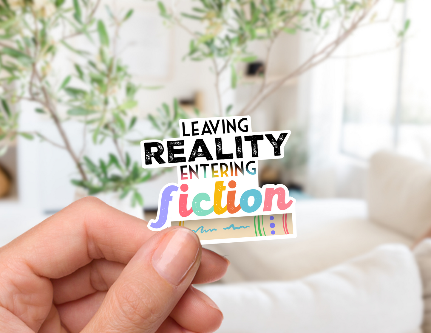 Entering Fiction Sticker