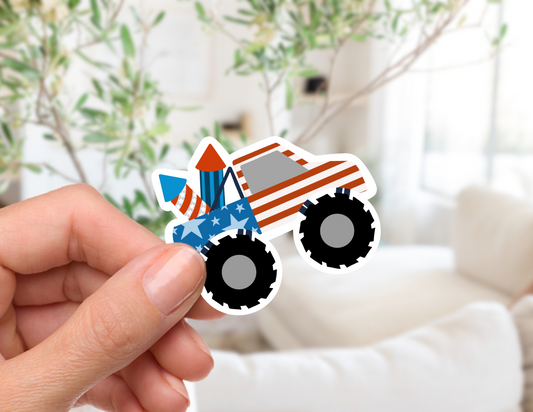 Red, White, and BOOM Sticker
