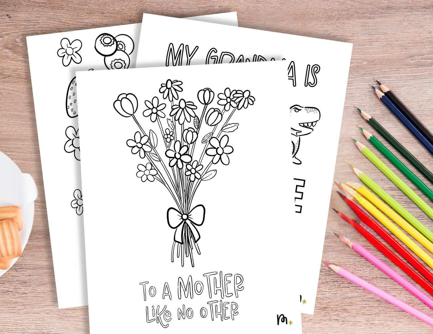 Mother's Day Coloring Pages - Digital Download