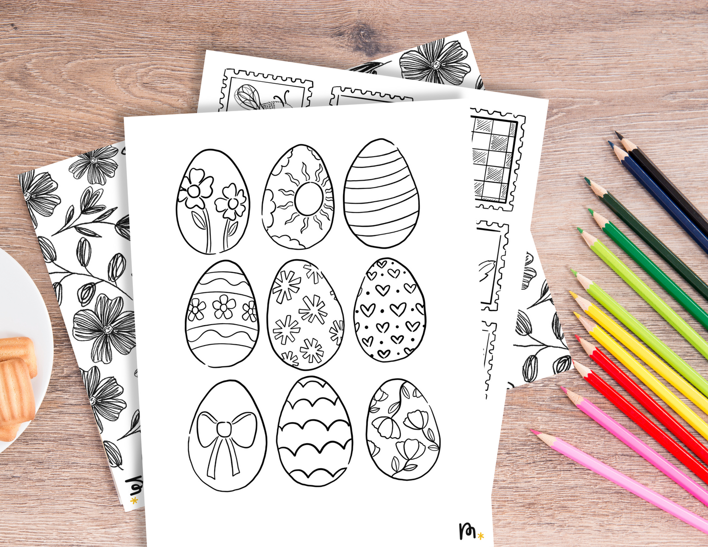 Springtime Coloring Pages - Digital Download