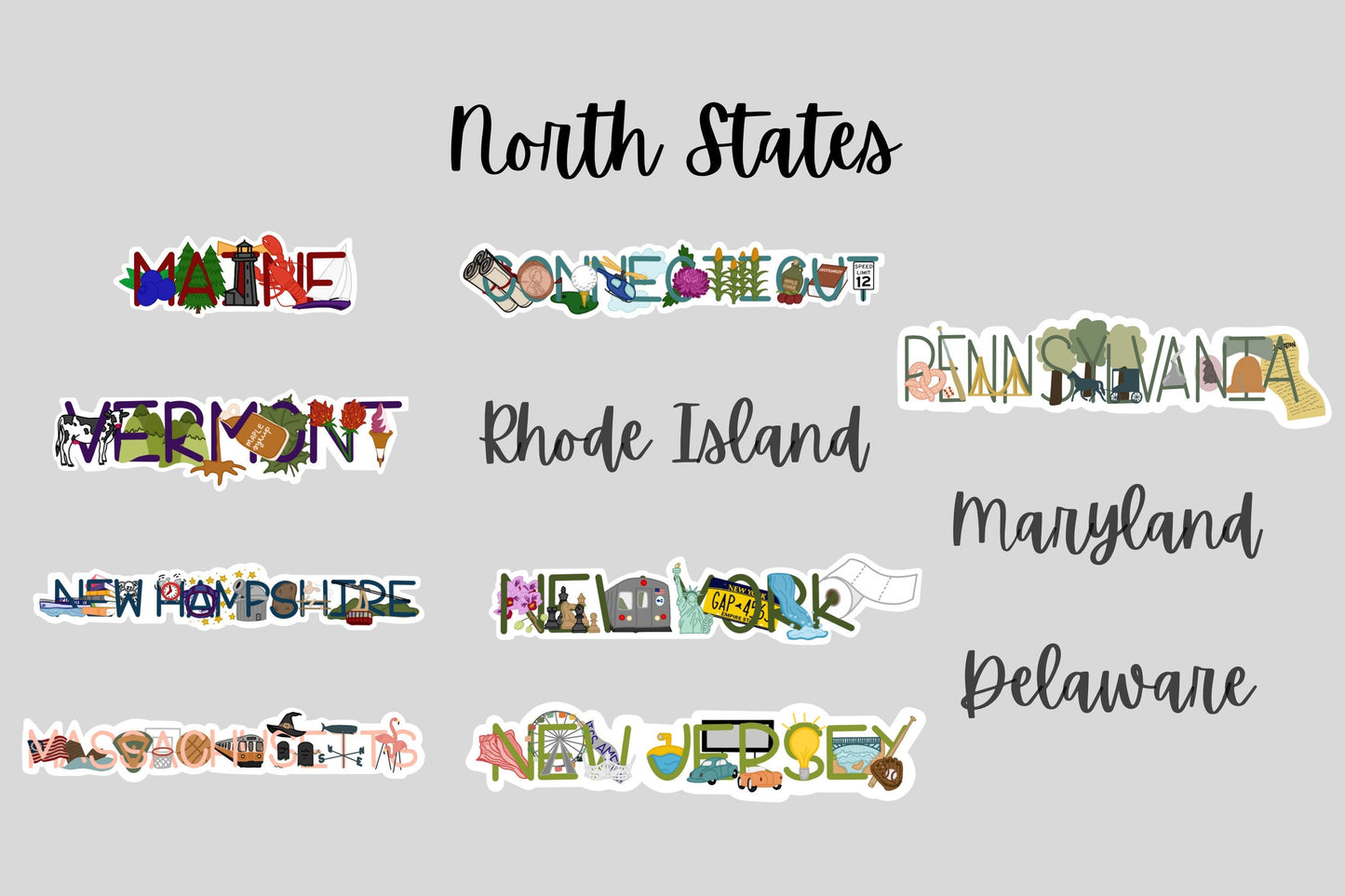 State History/Fact Stickers