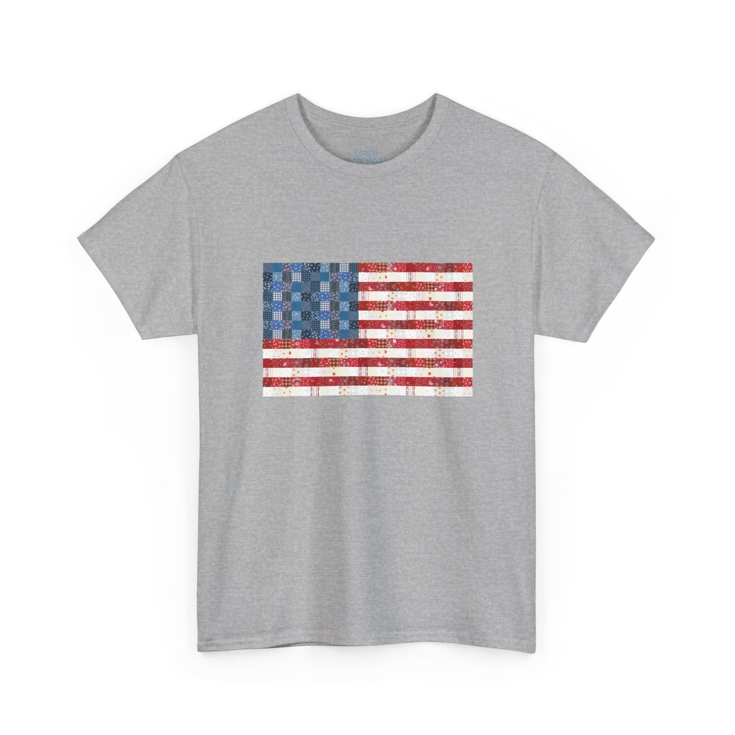 Patchwork American Flag T-Shirt — USA Patriotic Tee