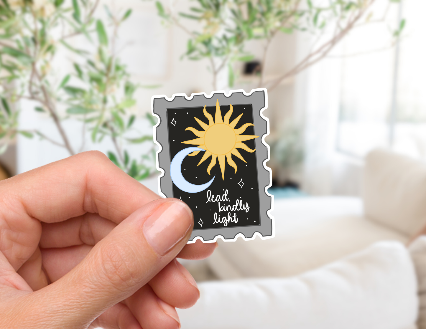 Lead, Kindly Light Stamp Sticker