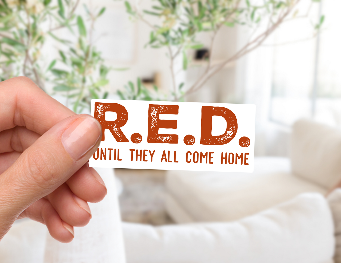 R. E. D. (Abbrev.) Sticker