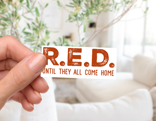 R. E. D. (Abbrev.) Sticker