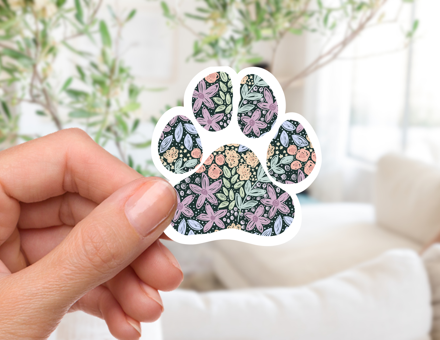 Floral Paw Sticker