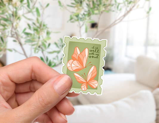 It Is Well with My Soul Stamp Sticker