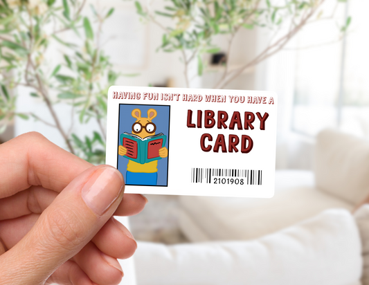 Fun Library Card Sticker