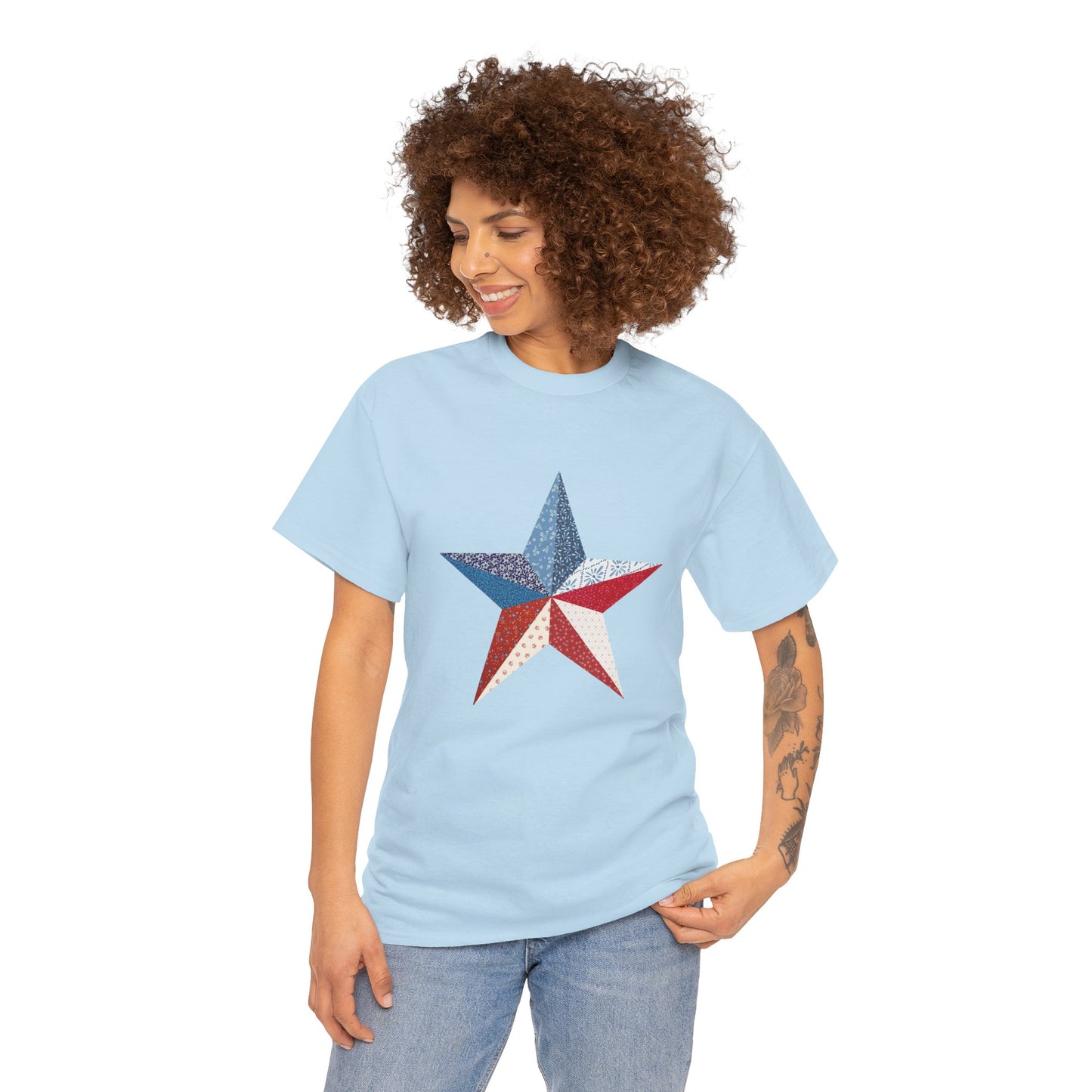 Patriotic Patchwork Star Tee