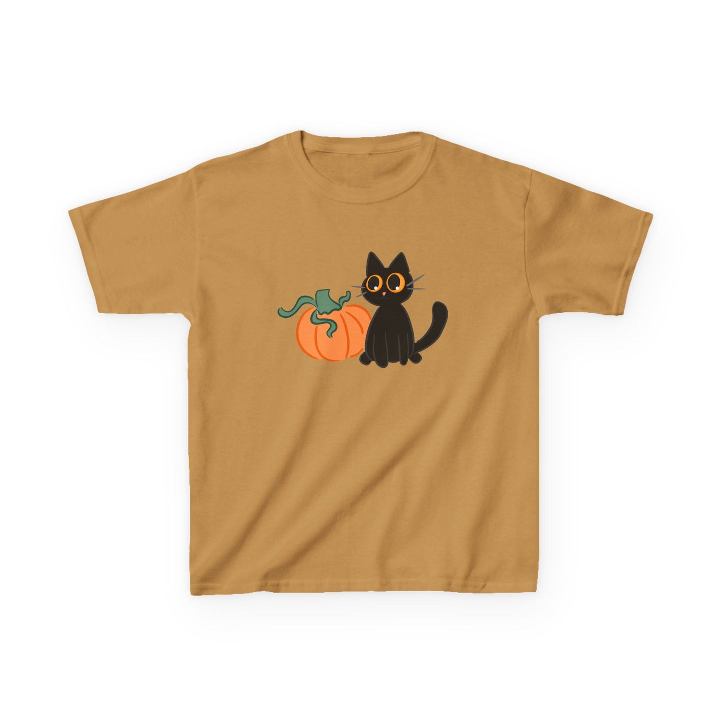 Black Cat and Pumpkin Kids Tee