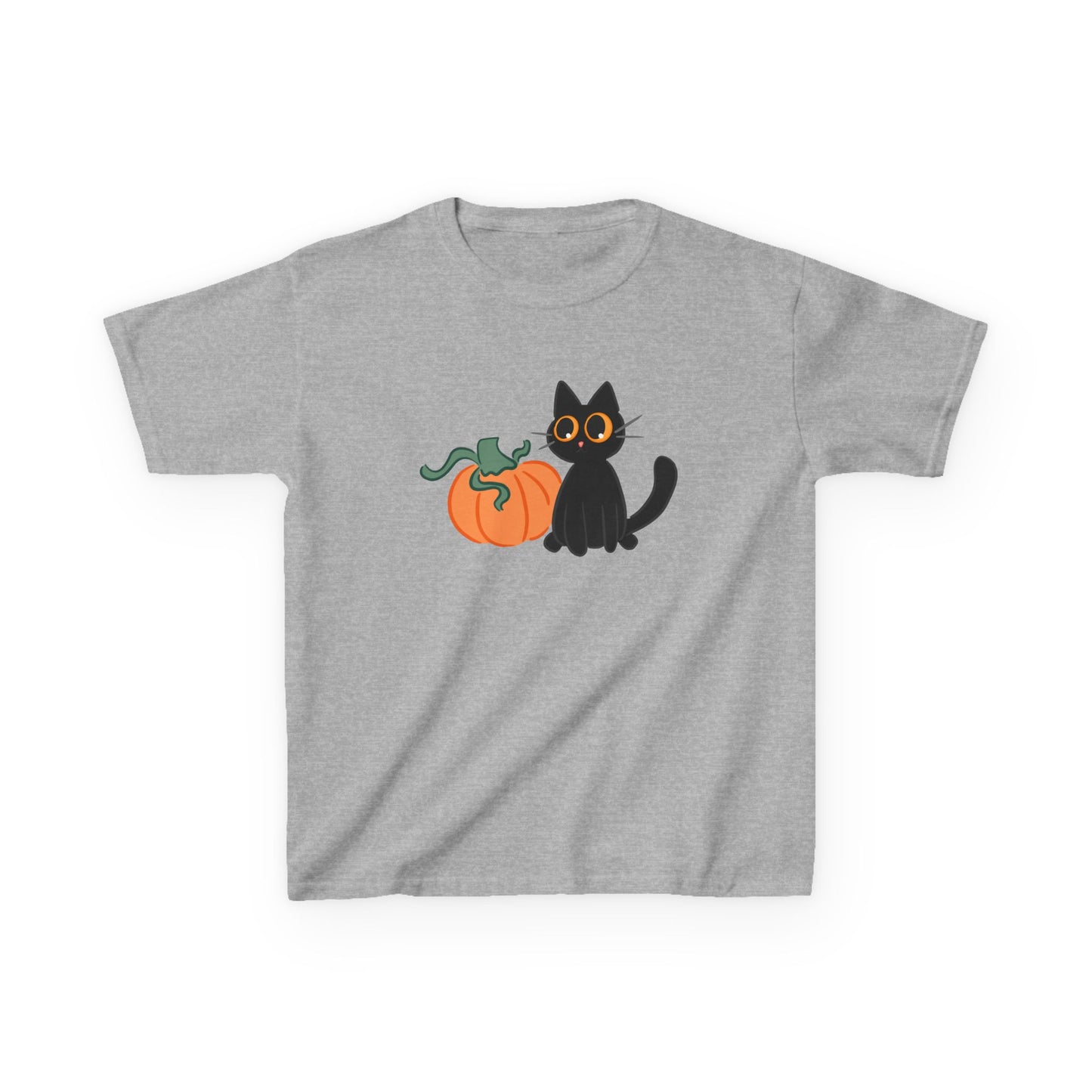Black Cat and Pumpkin Kids Tee