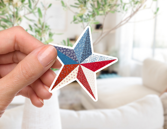 Patchwork Star Sticker