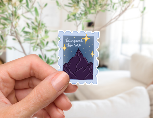 How Great Thou Art Stamp Sticker