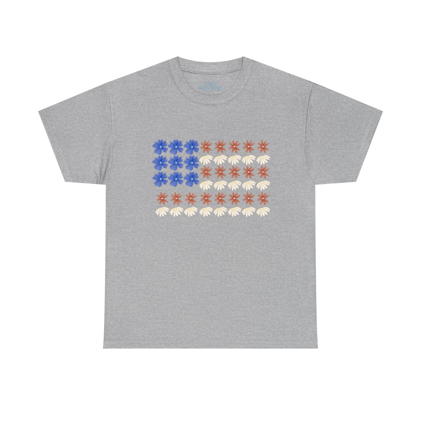 Floral Flag Adult Tee