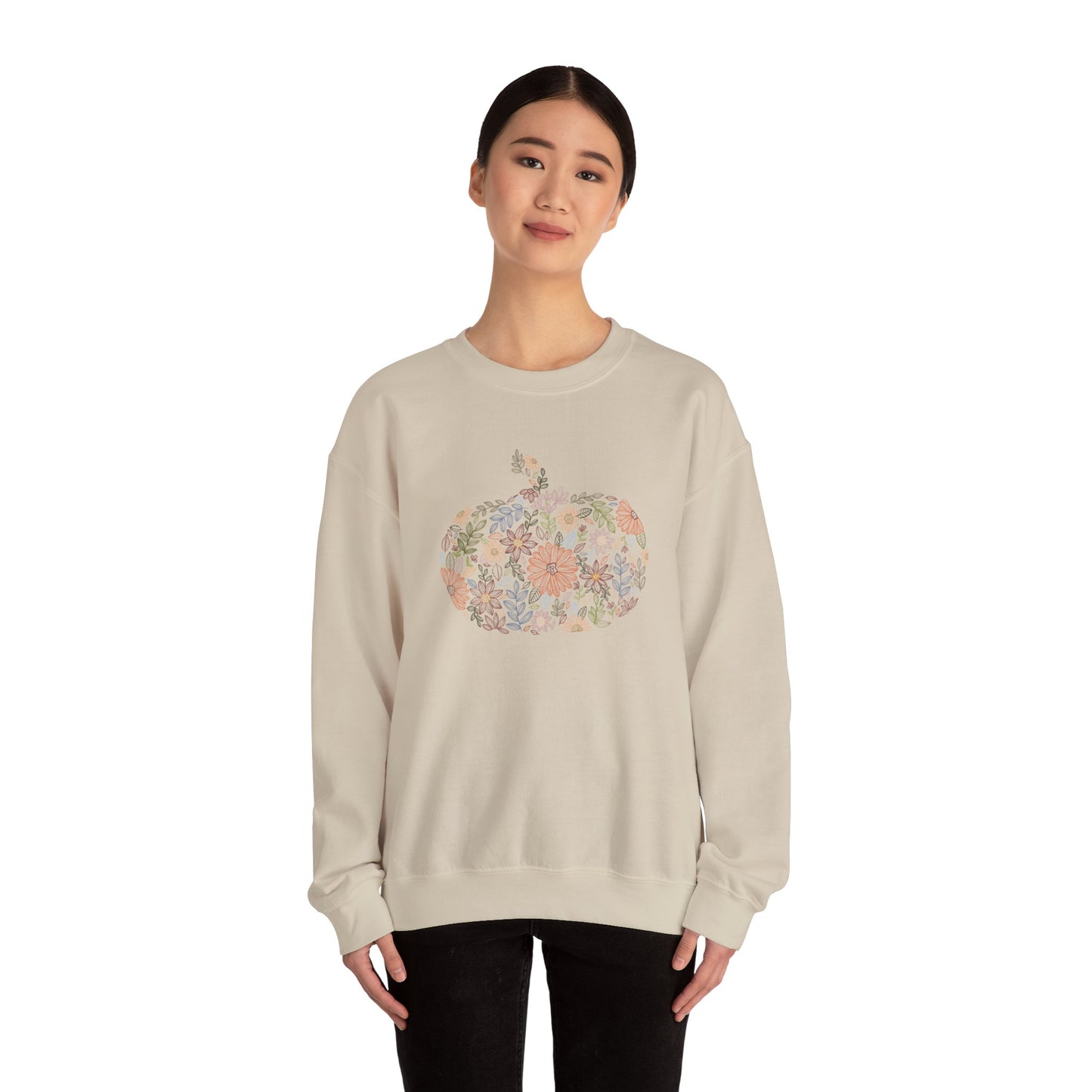 Floral Pumpkin Fall Sweatshirt