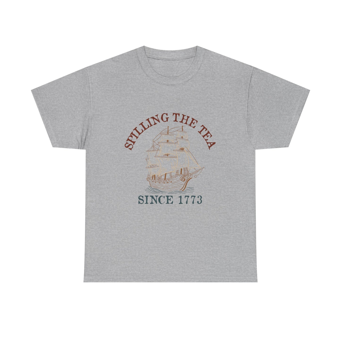 T‑Shirt — 'Spilling the Tea Since 1773' Vintage Ship Graphic Tee
