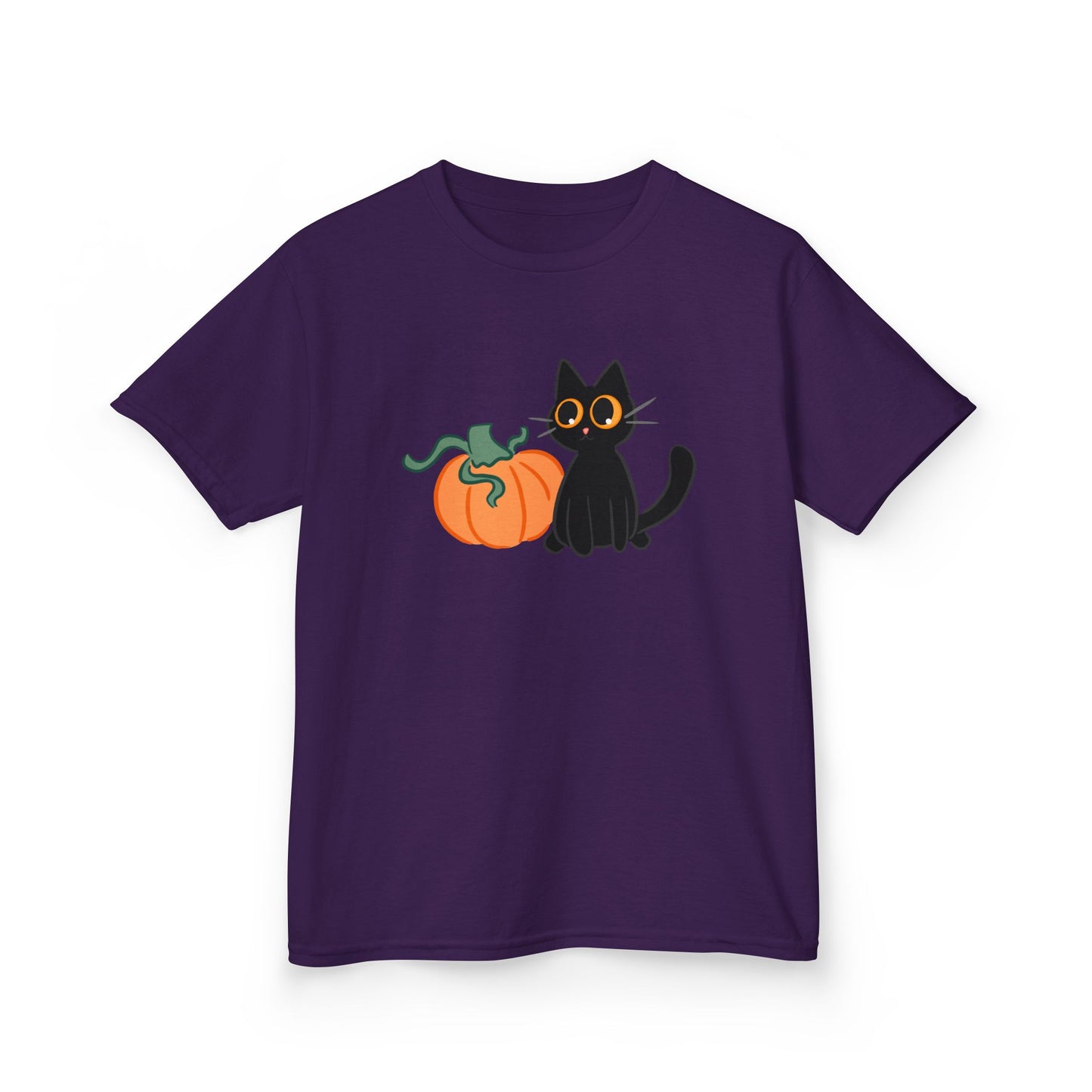 Black Cat and Pumpkin Kids Tee