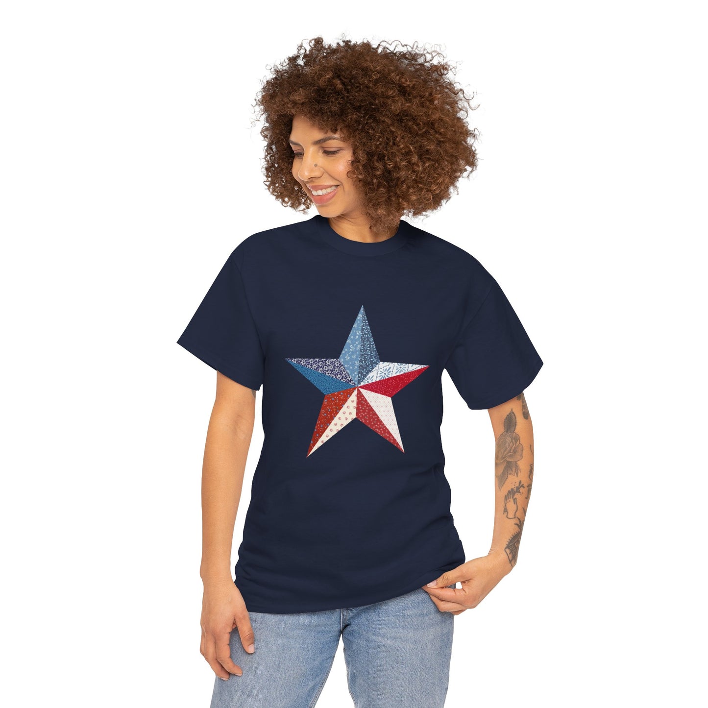Patriotic Patchwork Star Tee