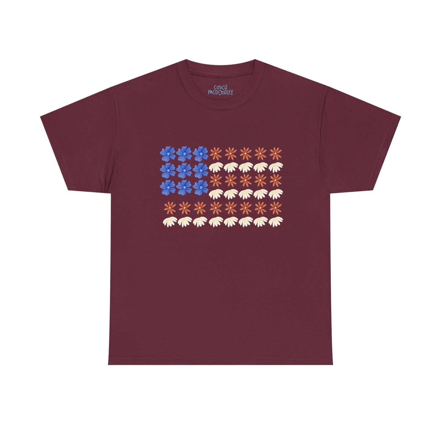 Floral Flag Adult Tee