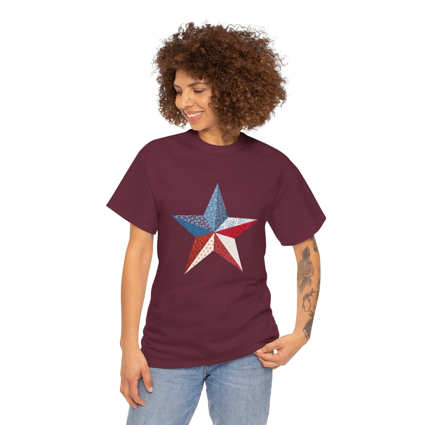 Patriotic Patchwork Star Tee