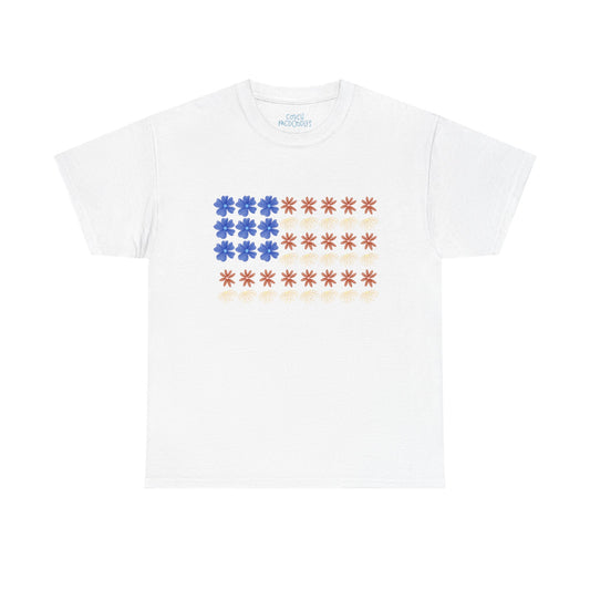 Floral Flag Adult Tee