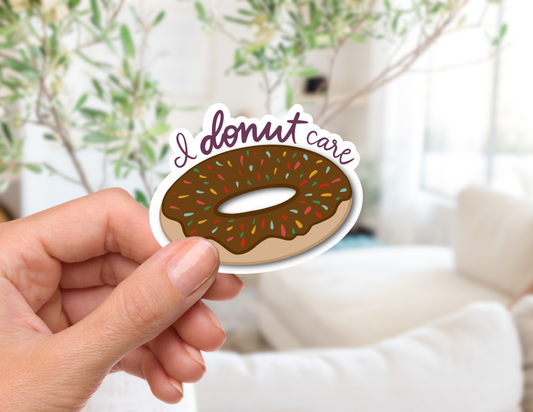 I Donut Care Sticker