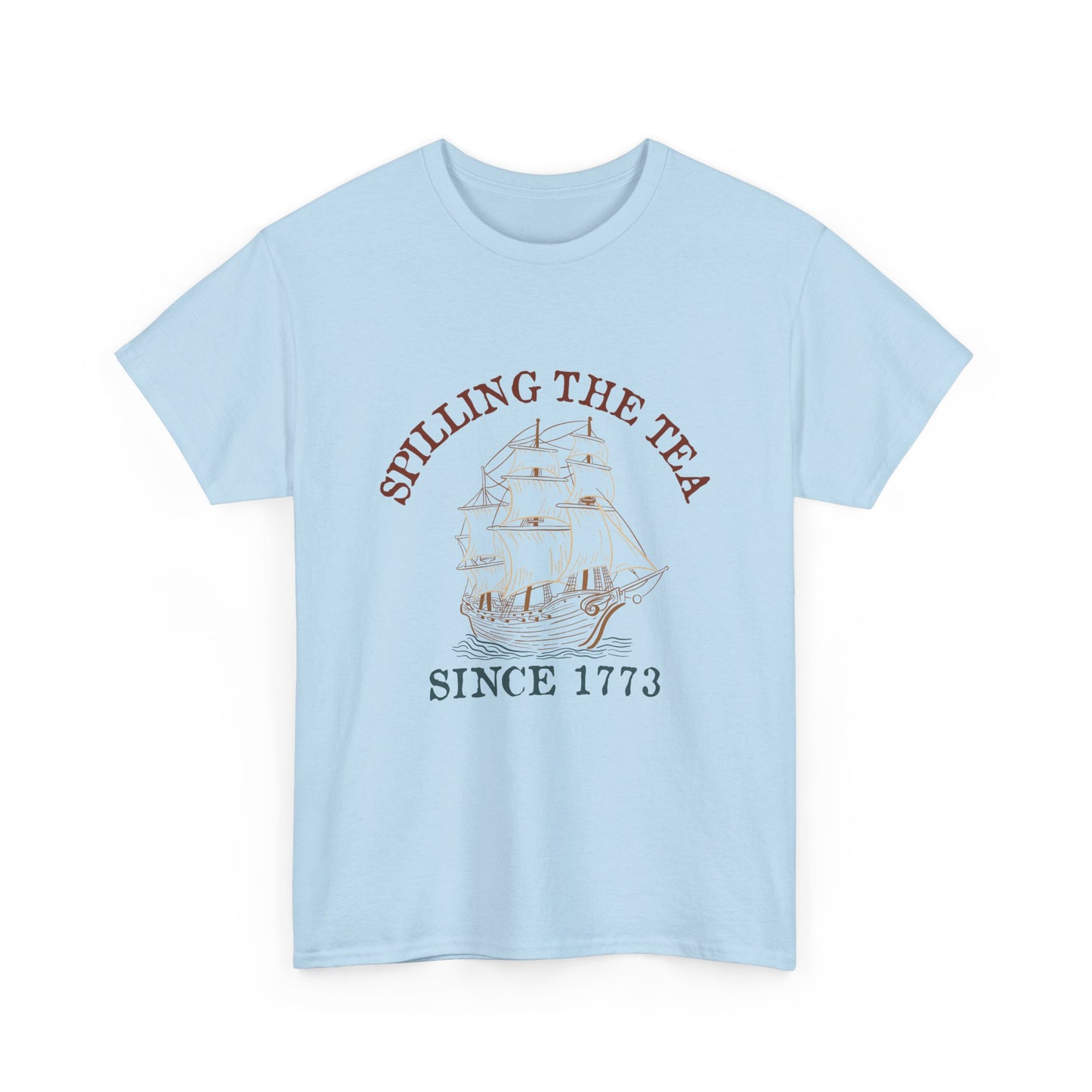 T‑Shirt — 'Spilling the Tea Since 1773' Vintage Ship Graphic Tee
