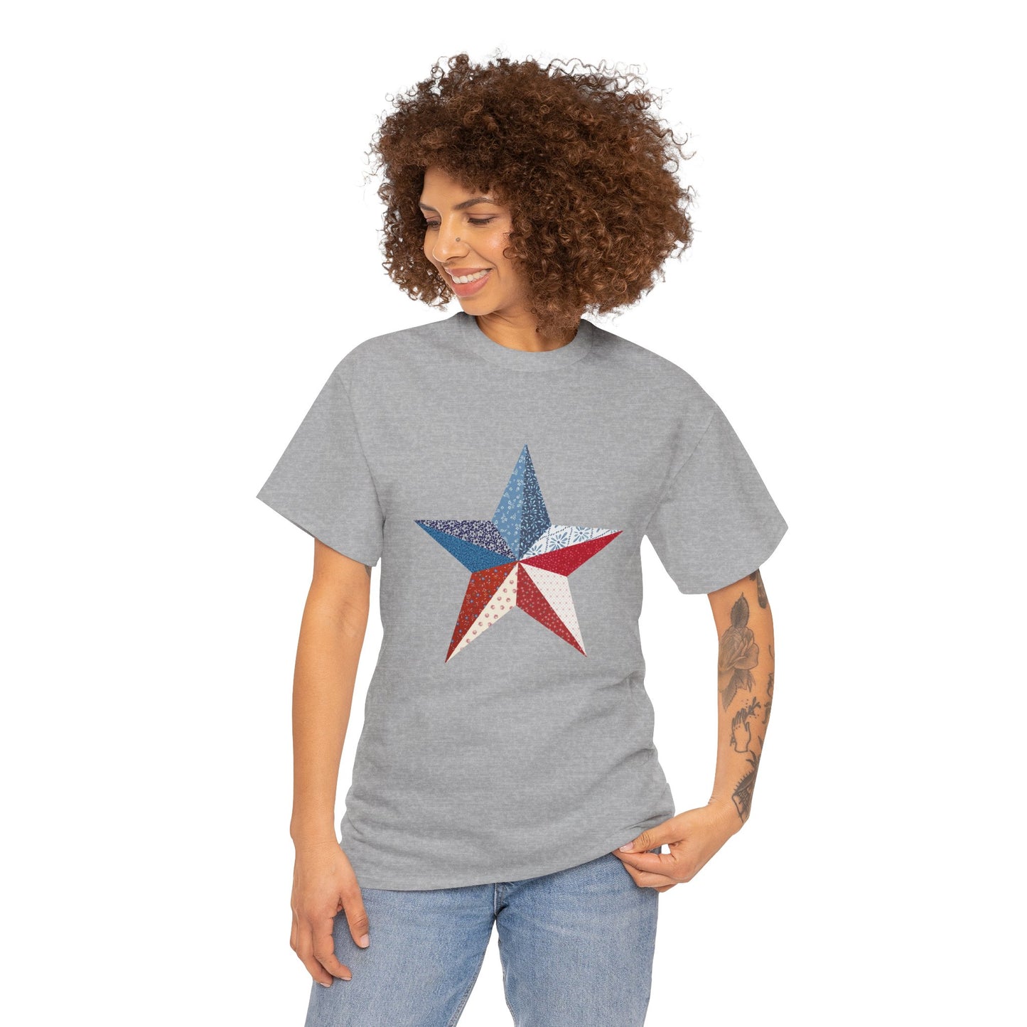 Patriotic Patchwork Star Tee