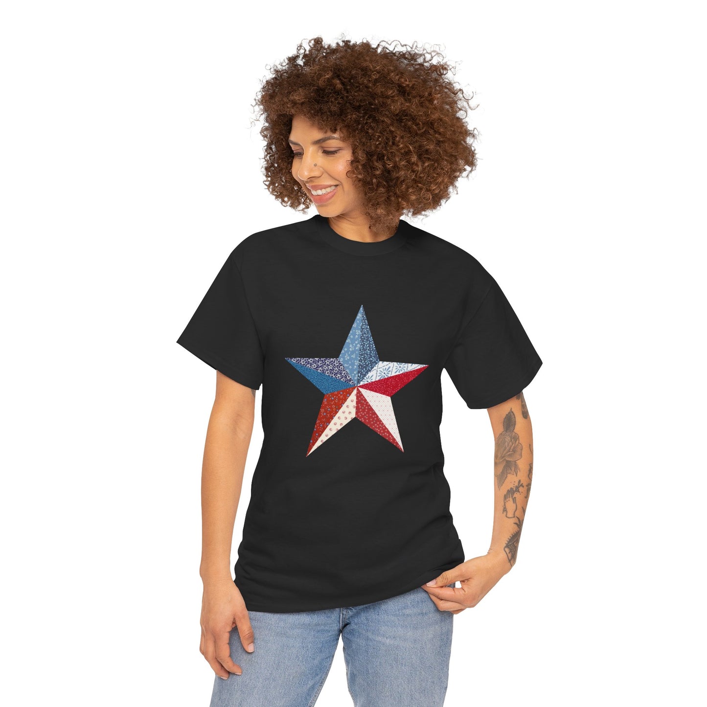 Patriotic Patchwork Star Tee