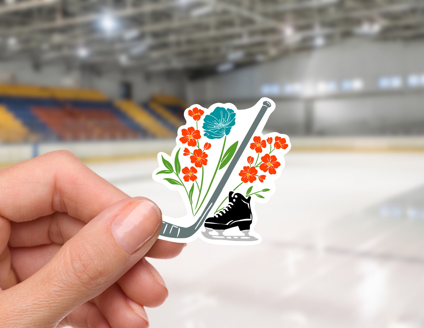 Let's Play HOCKEY Sticker