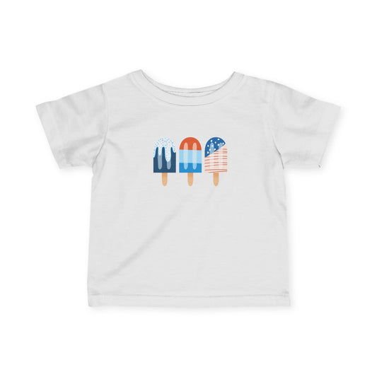 Patriotic Popsicle 4th of July Baby Shirt