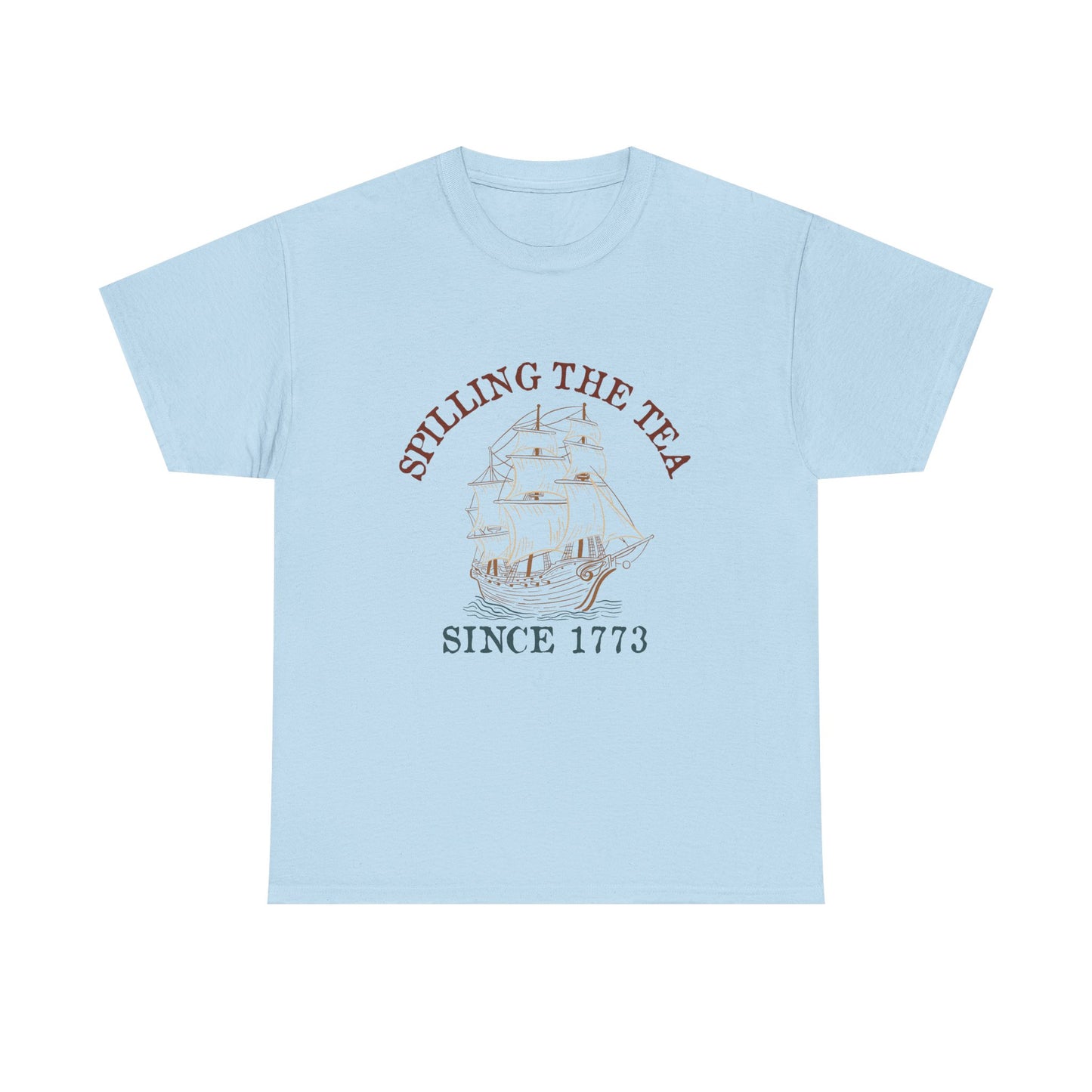 T‑Shirt — 'Spilling the Tea Since 1773' Vintage Ship Graphic Tee